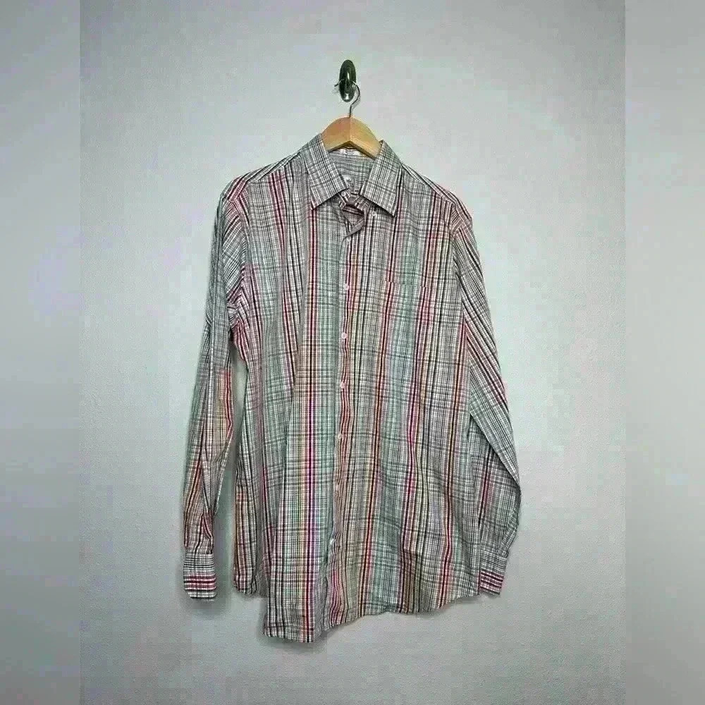Peter Millar Multi Colored Cotton Men’s Dress Shirt striped size Large like new